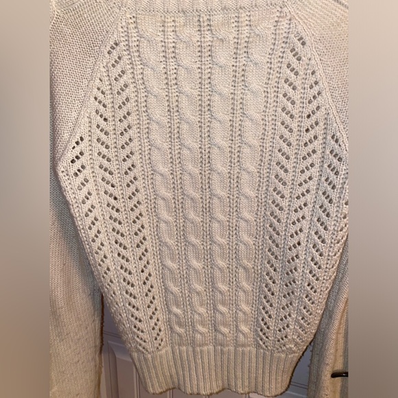 Bluenotes Cream Zipup Scoop Neck Cardigan | SIZE: S - Picture 6 of 10